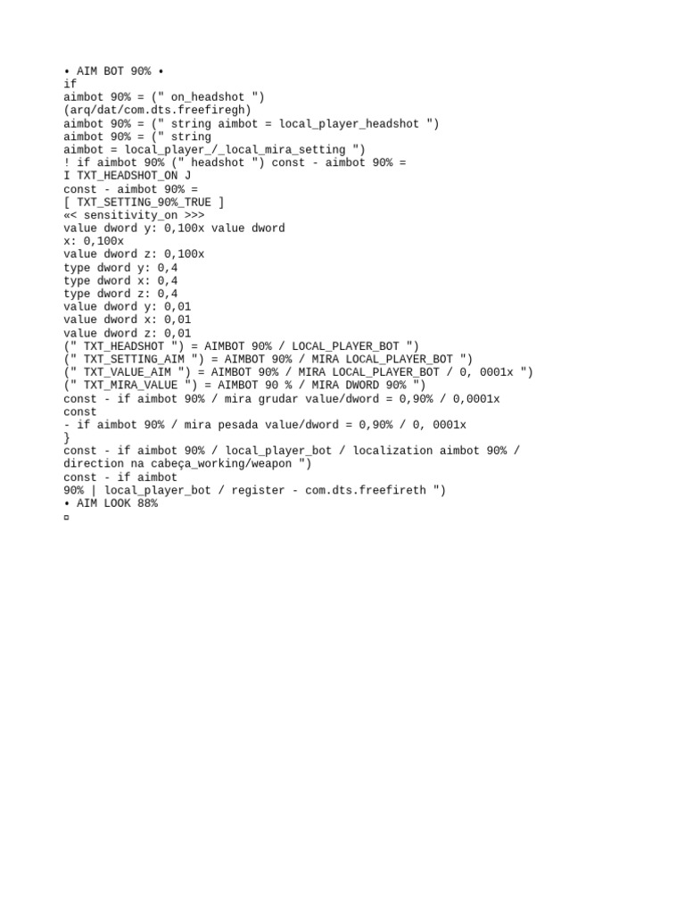 Aimbot 90% Configuration Guide | PDF