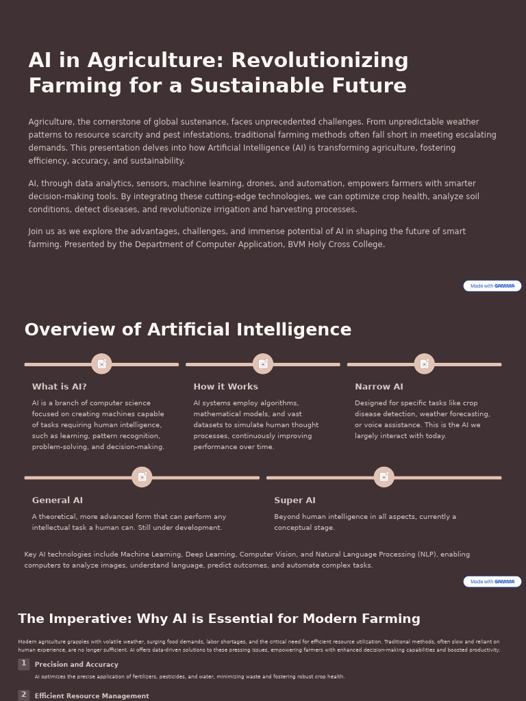 AI Transforming Sustainable Agriculture | PDF | Agriculture ...