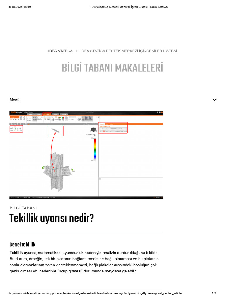 IDEA StatiCa Destek Merkezi İçerik Listesi - IDEA StatiCa-singularity ...