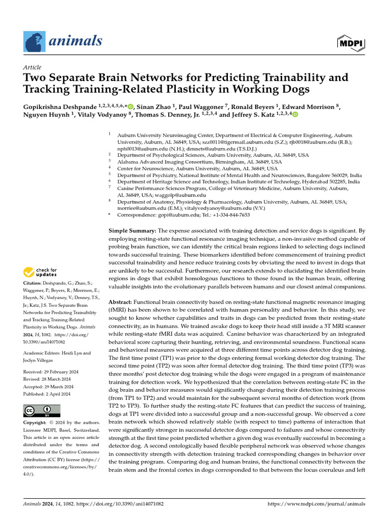 Two Separate Brain Networks For Predicting Trainability and Tracking ...