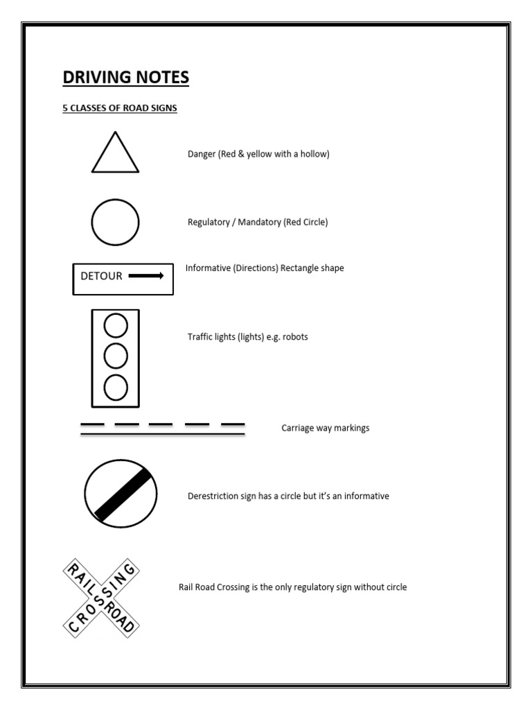 Zimbabwe Road Signs and Driving Rules | PDF | Traffic | Transport