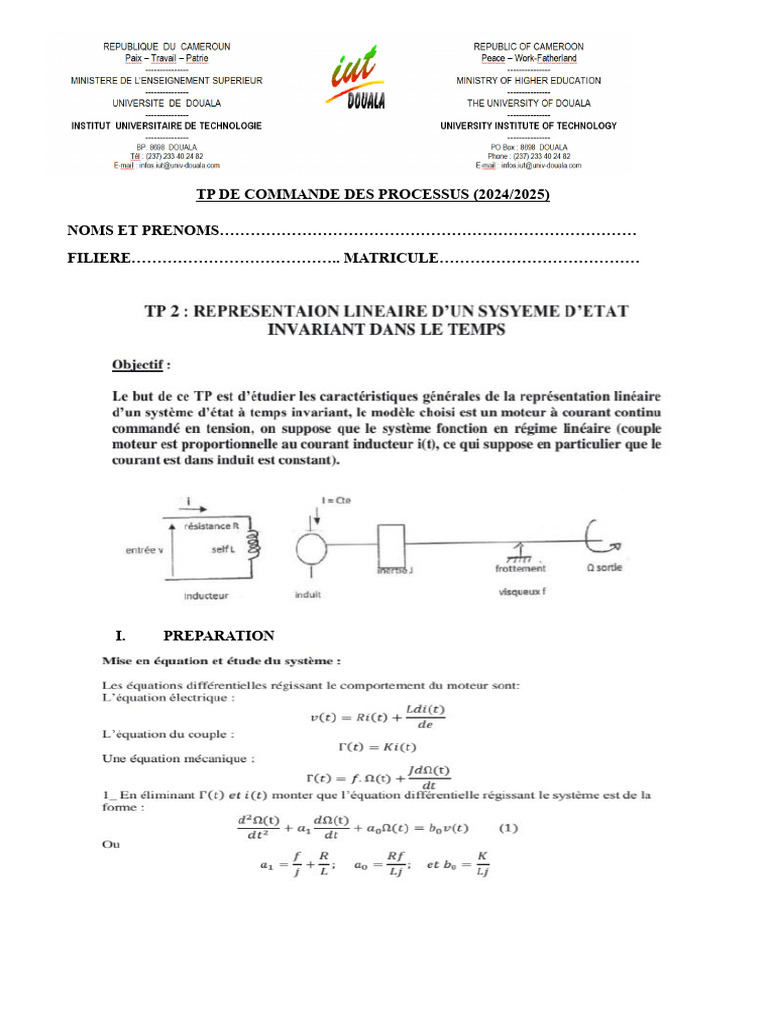 Tp de Commande Des Processus_055137 | PDF