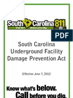 South Carolina Underground Facility Damage Prevention Act: Effective June 7, 2012