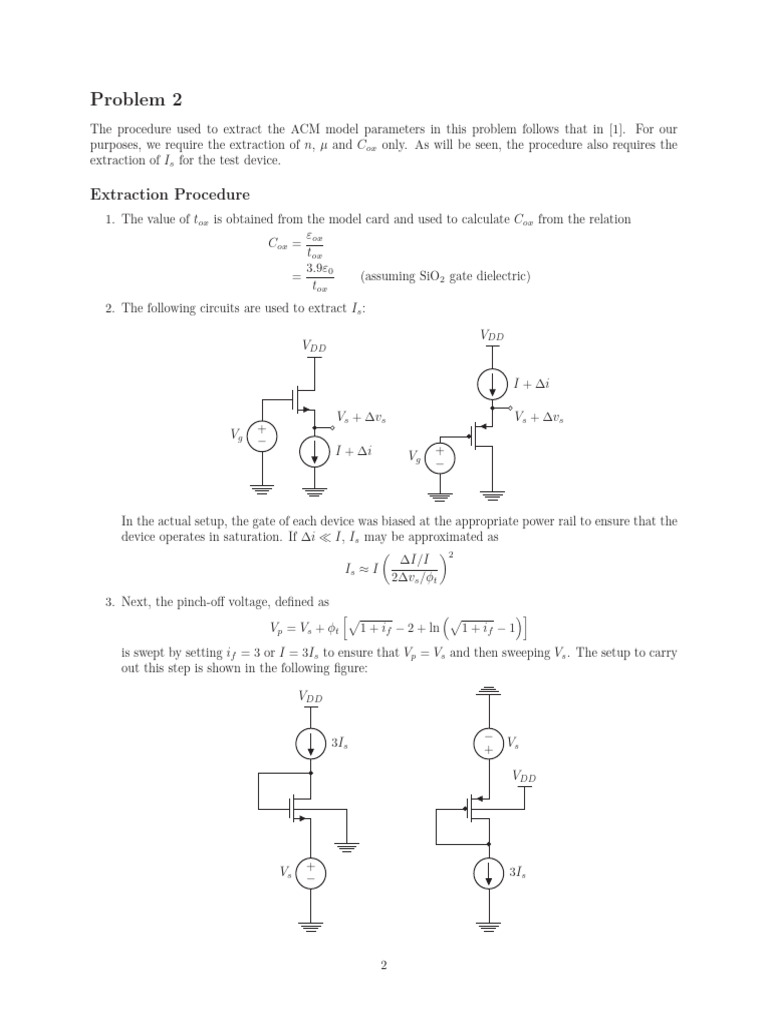 ACM Model Parameter Extraction Guide | PDF | Mosfet | Semiconductor Devices