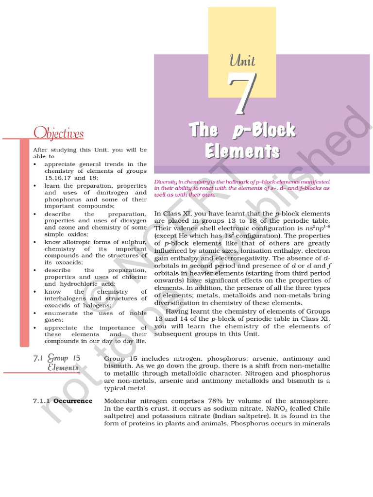 P Block Element | PDF