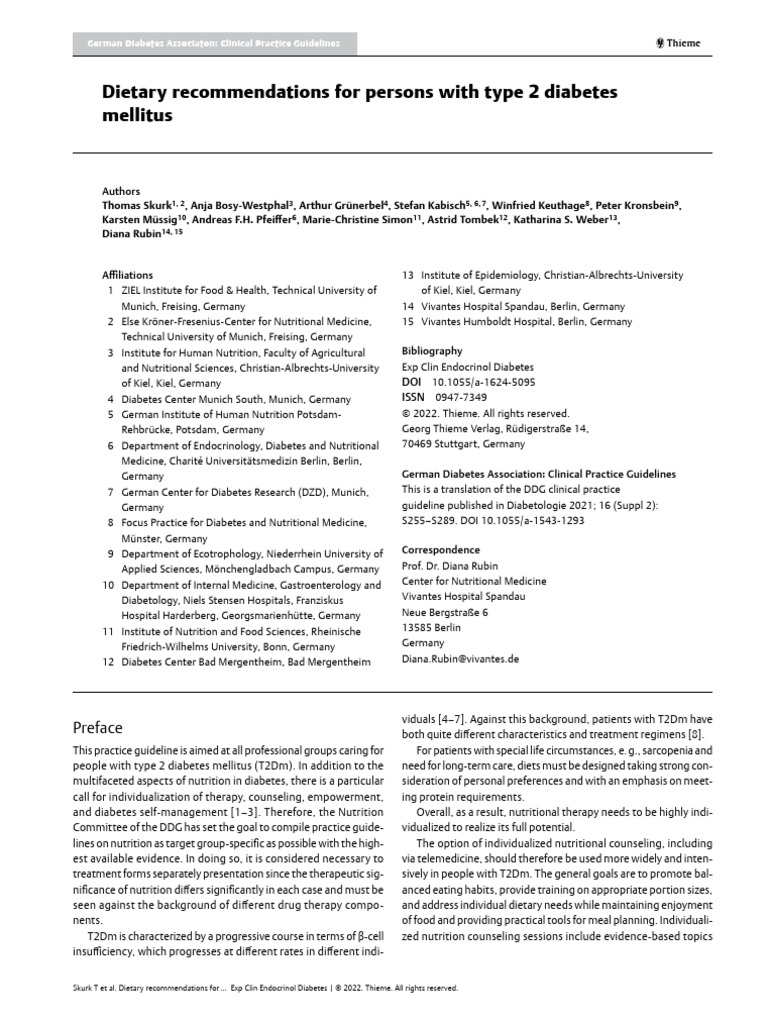 Dietary Recommendations Diabetes Type 2 | PDF | Dieting | Obesity