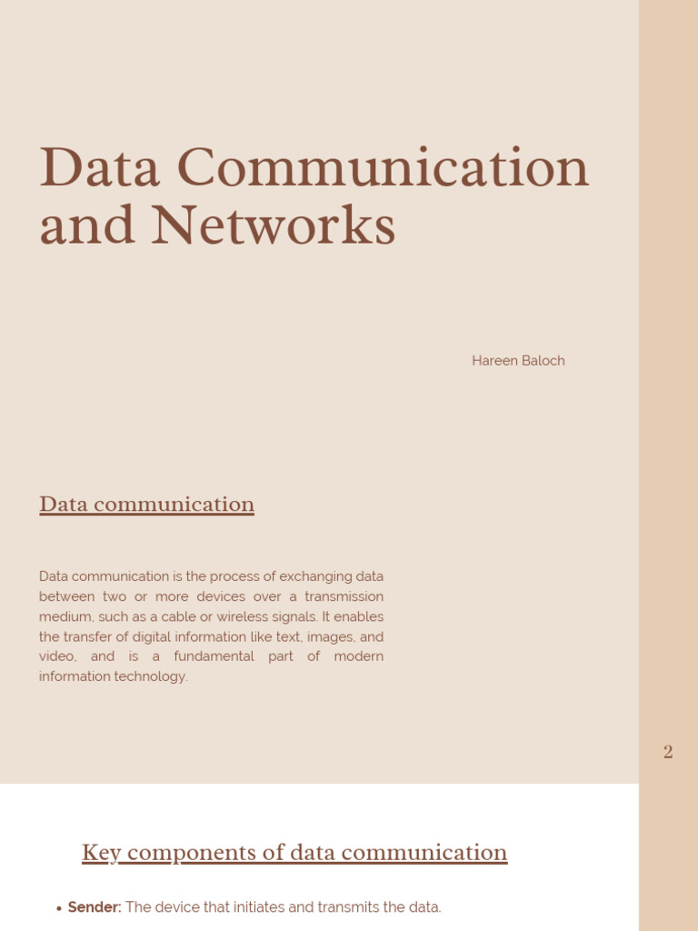 Data Communication Basics Explained | PDF | Duplex (Telecommunications ...