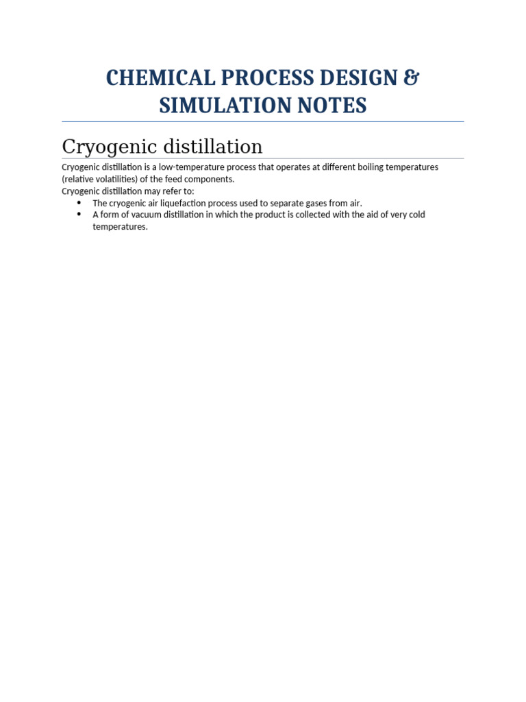 Chemical Process Design | PDF