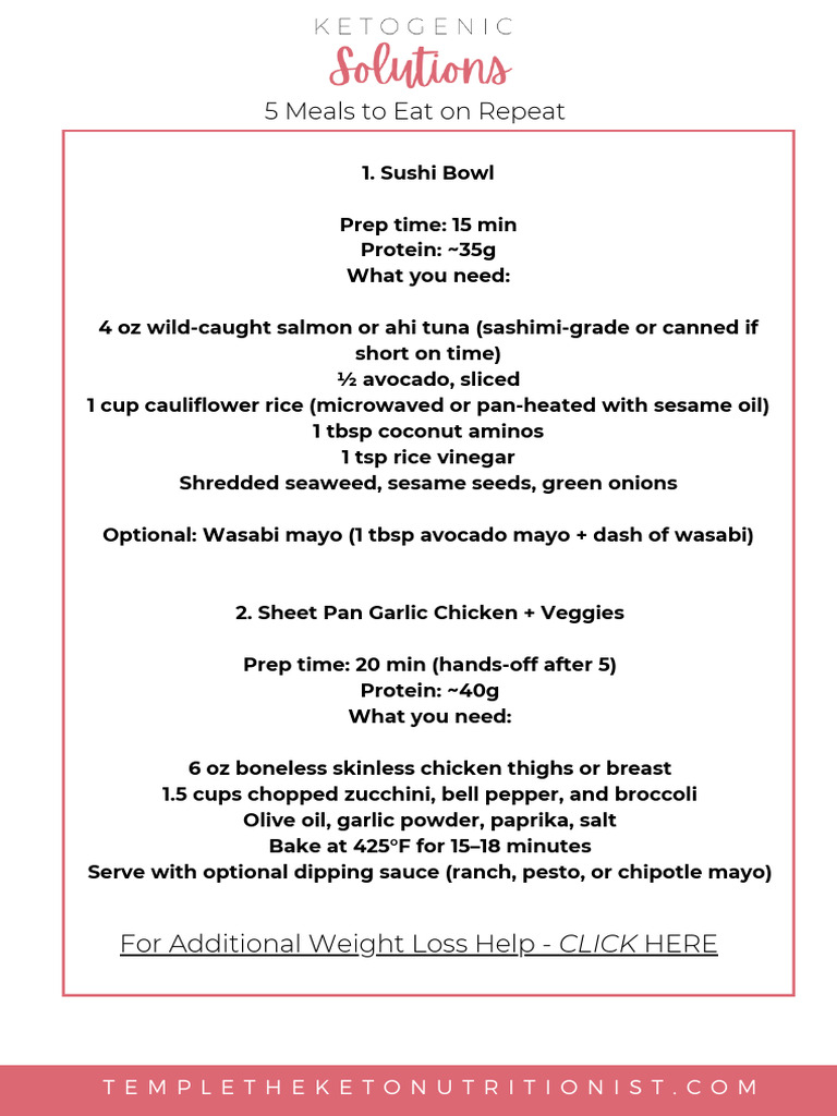 5 Simple Meals - Newest | PDF | Salad | Coleslaw