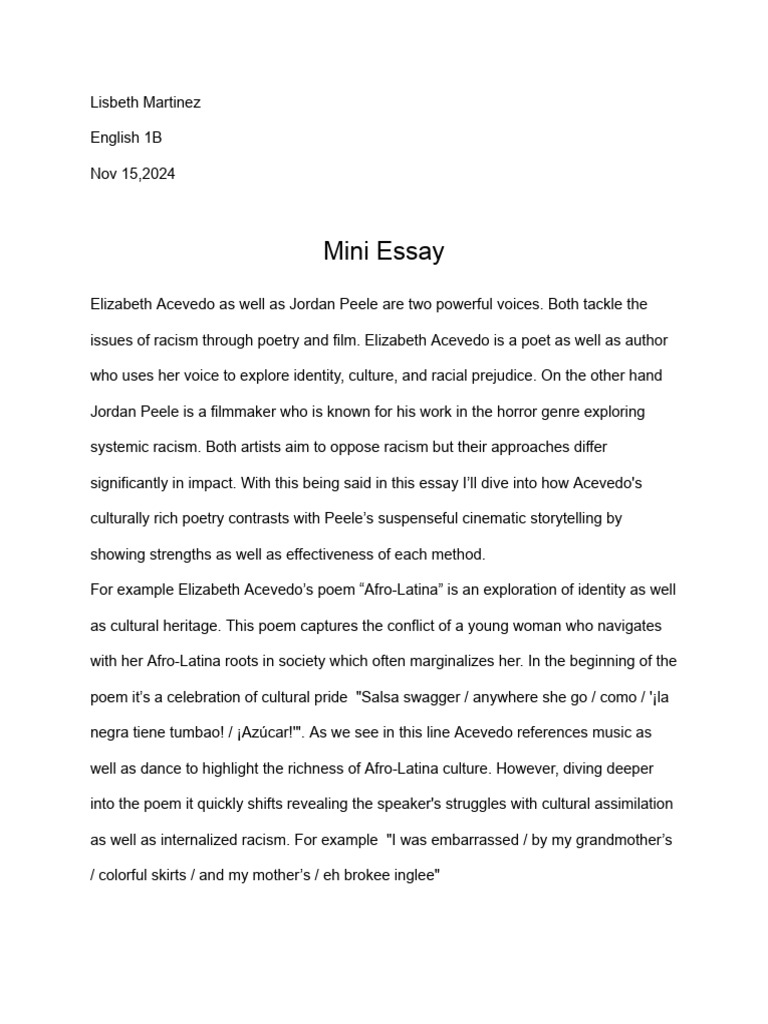 Minnie Essay | PDF