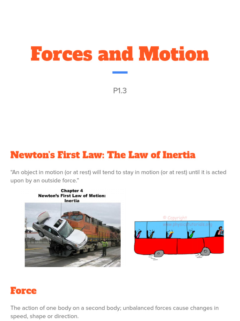 Copia de 3. Forces and Motion | PDF | Force | Weight