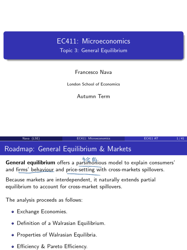 HEC411 Slides 3 | PDF | General Equilibrium Theory | Welfare Economics