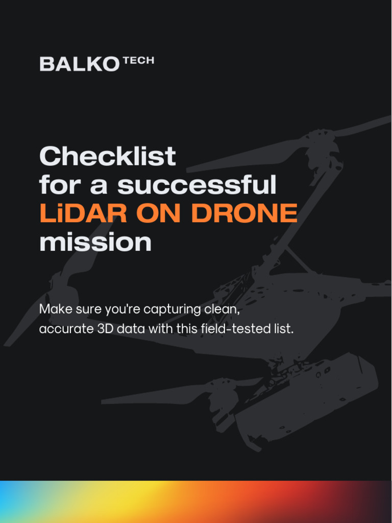 Essential LiDAR Drone Mission Checklist | PDF