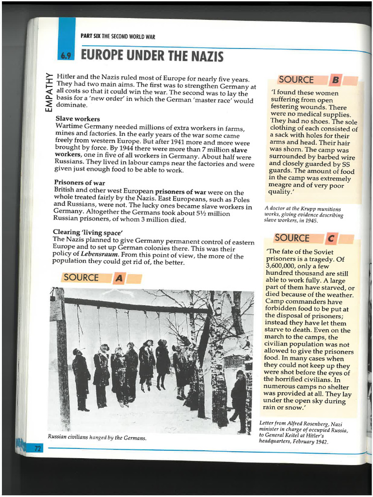 Europe Under The Nazis Sources 1 | PDF