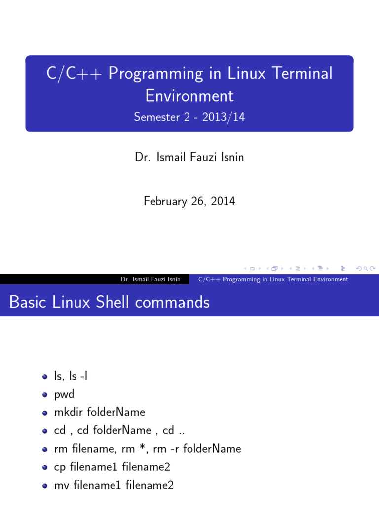 C/C++ Programming in Linux Terminal | PDF | Filename | Computer File