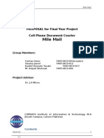 Mile Mail: PROPOSAL For Final Year Project Cell Phone Document Courier