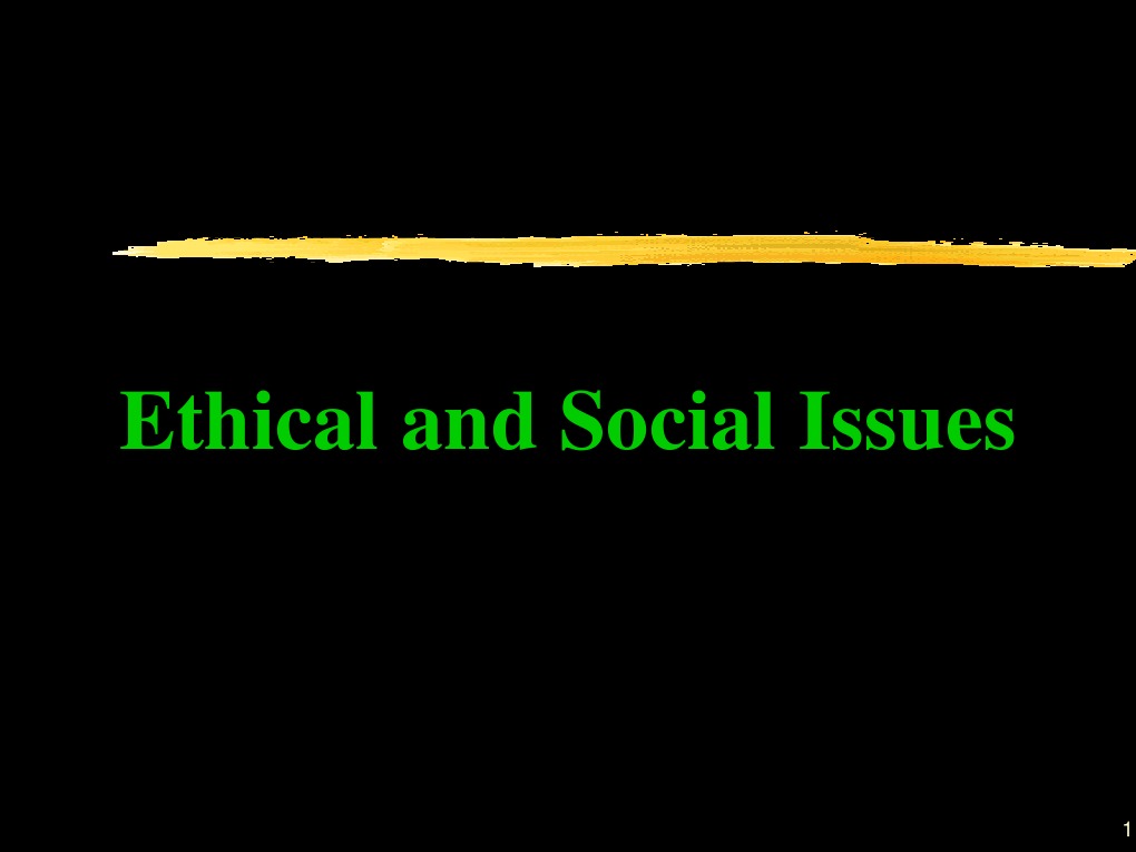 Ethical and Social Issues | PDF