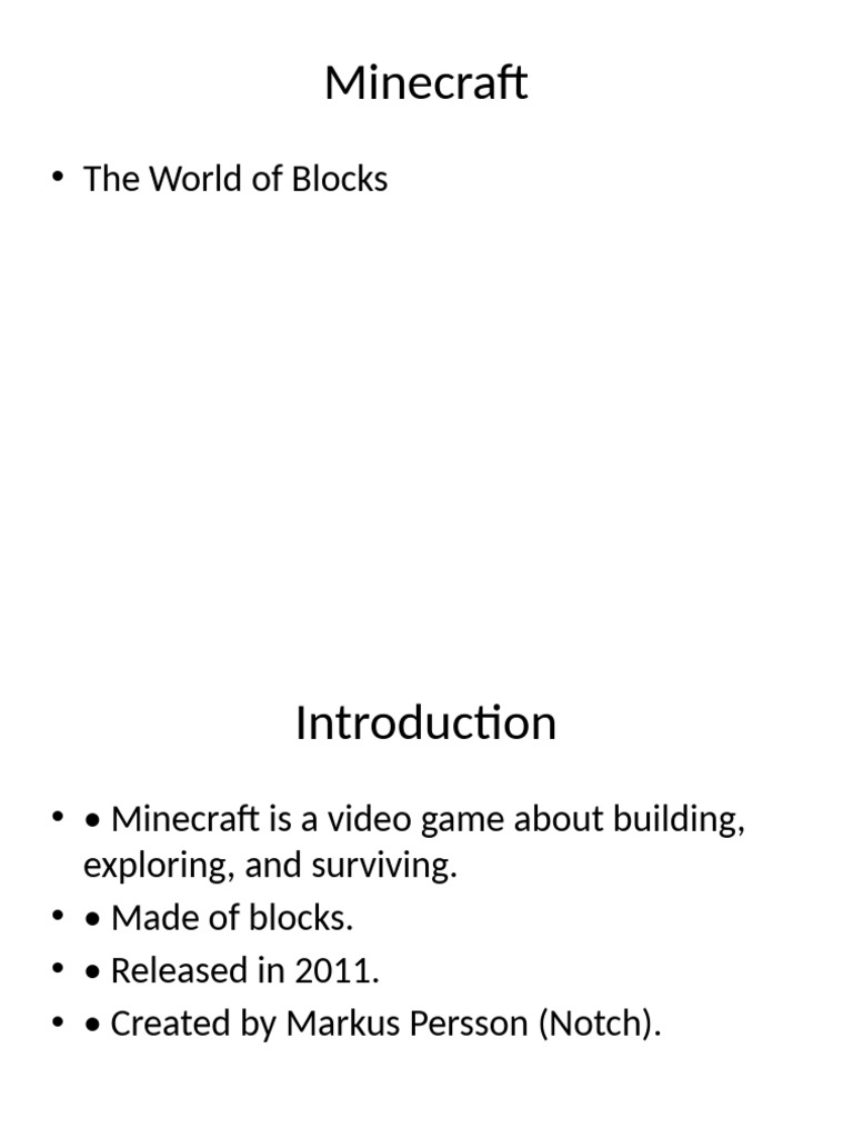 Minecraft: Explore, Build, Survive | PDF