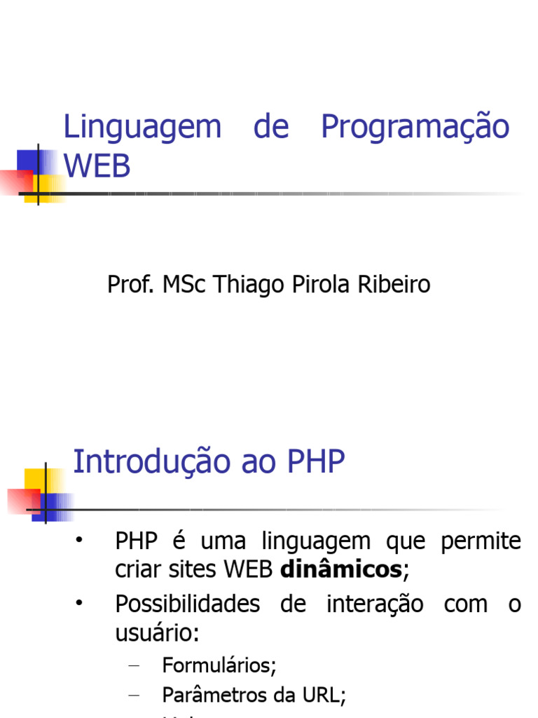 Introdução ao PHP para Desenvolvimento Web | PDF