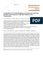 Comparison of Corrosion Resistance of Carbon Steel and Some