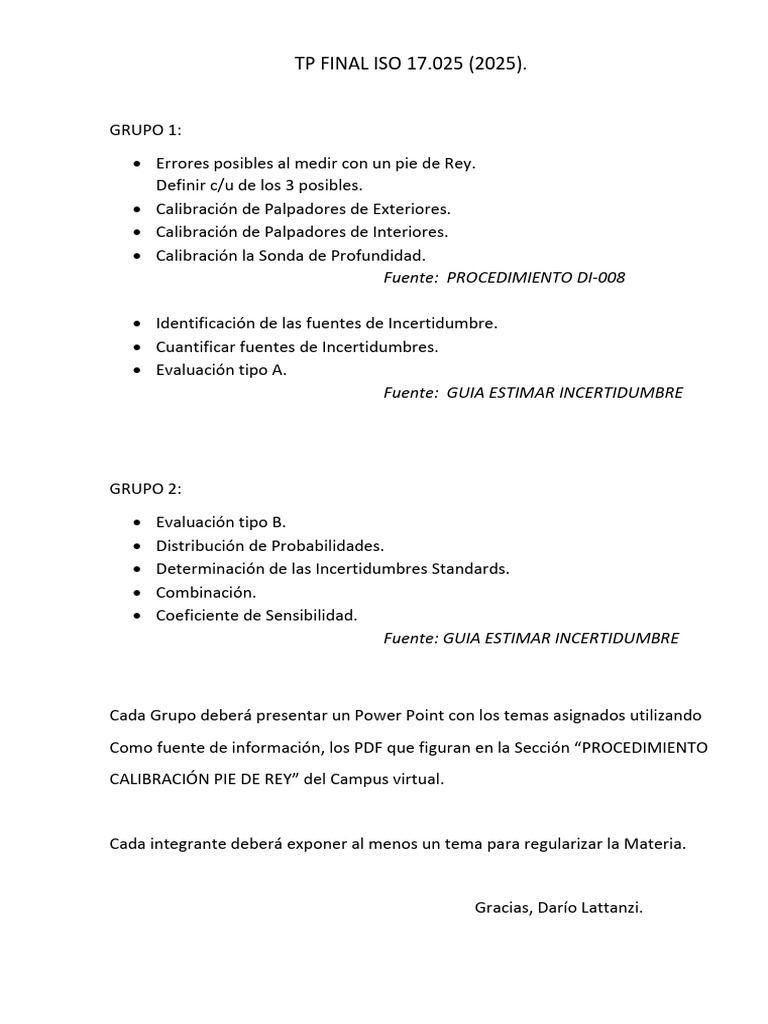 TP Final Iso 17.025 | PDF