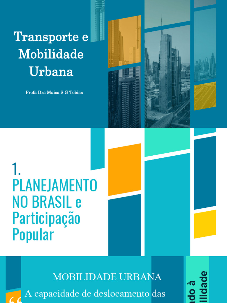 Desafios e Planejamento da Mobilidade Urbana | PDF | Planejamento