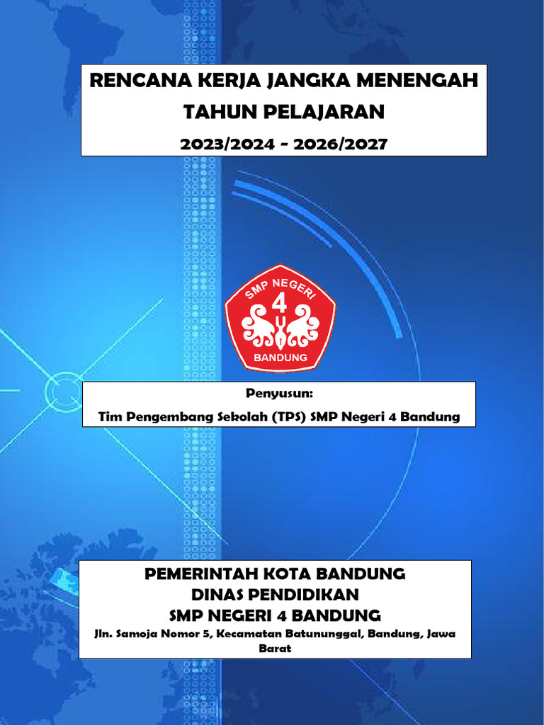 RKJM SMP Negeri 4 Bandung 2023-2027 | PDF