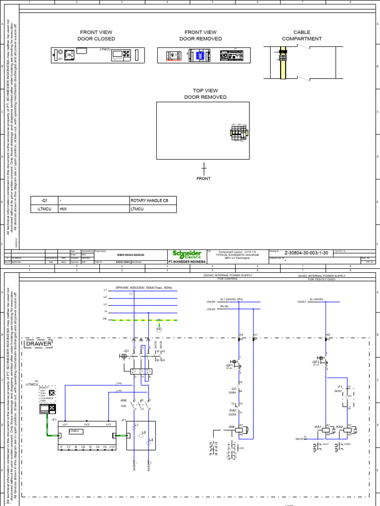Typical Schematic Schneider - LV 13.1 Hal 52-57 | PDF