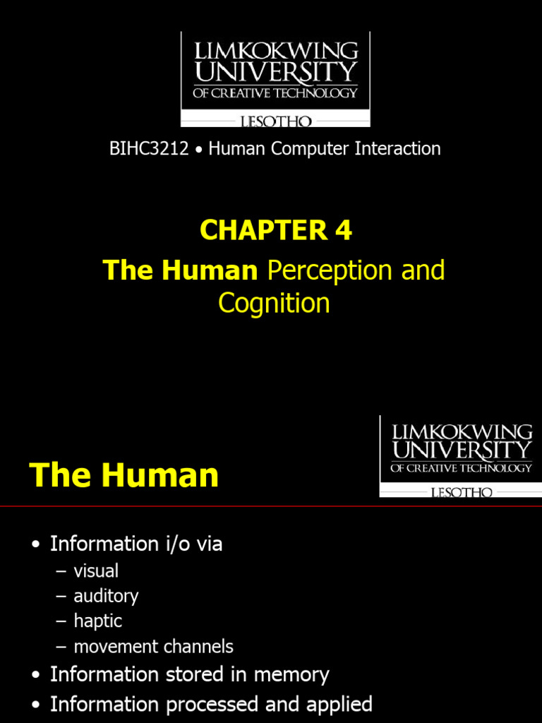 Human Perception in HCI: Vision, Hearing, Touch | PDF | Perception | Sound