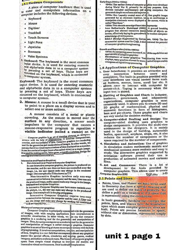 Computer Graphics Sem 5 | PDF