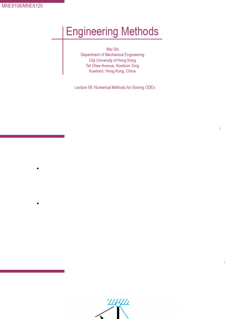 Lecture 09 Numerical Method For Ode Pdf Calculus Algorithms