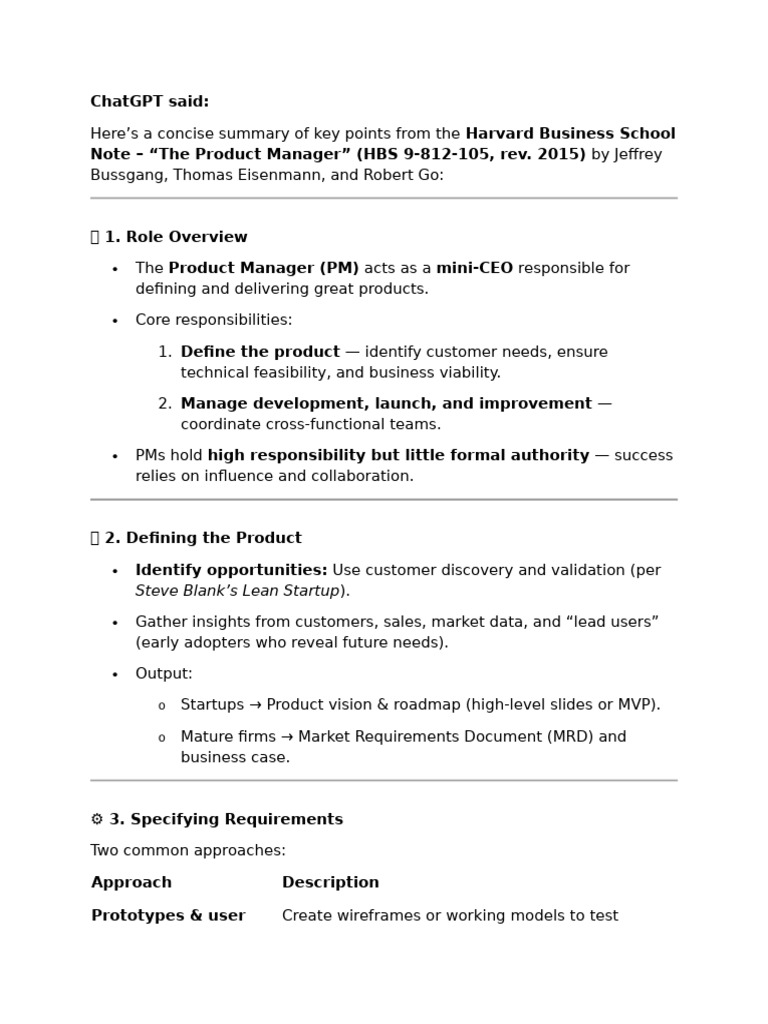 Key Insights on Product Management Roles | PDF | Agile Software ...