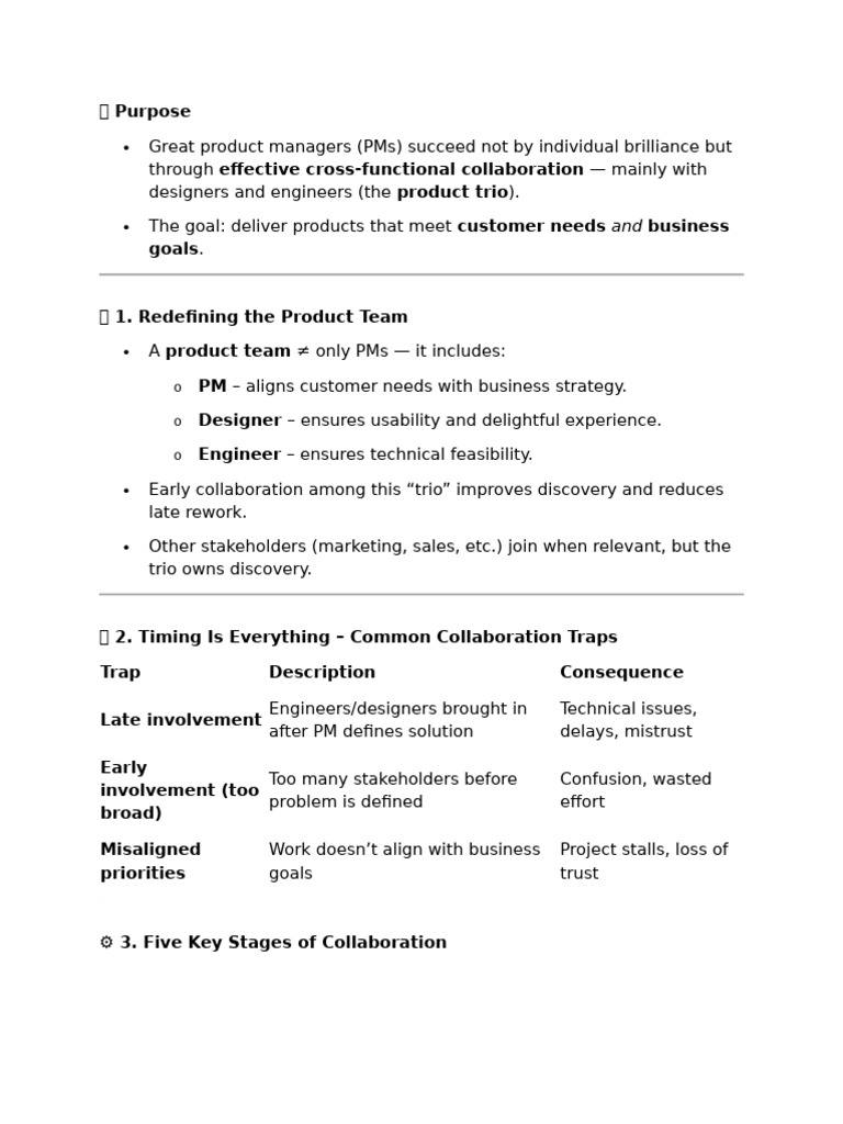 Effective Collaboration in Product Teams | PDF | Usability | Business