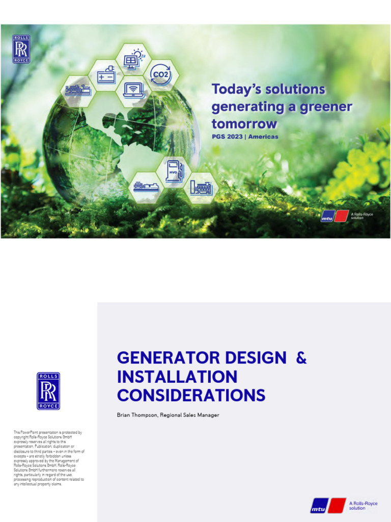 Generator Design and Installation Guide | PDF | Altitude | Atmosphere ...