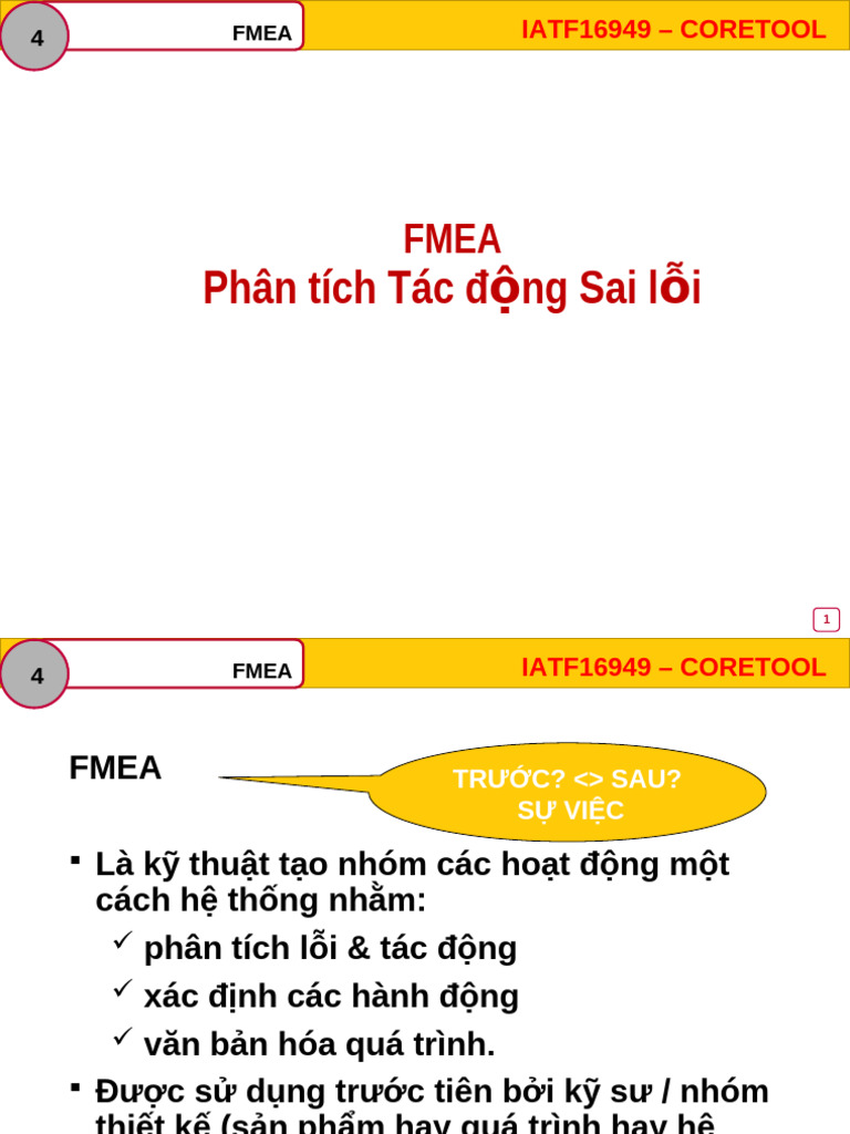 Chuong 4 - FMEA Core Tool | PDF