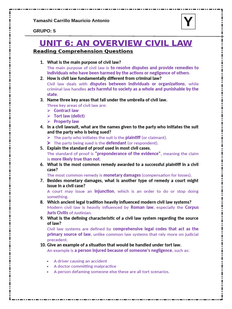 UNIT 6 Finish | PDF | Lawsuit | Tort