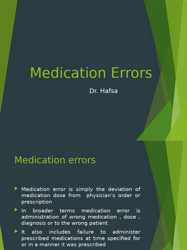 Medication Errors | PDF | Medical Prescription | Pharmacist