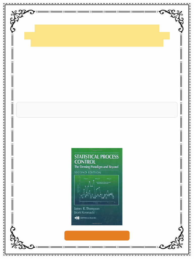 Statistical Process Control The Deming Paradigm and Beyond Second ...