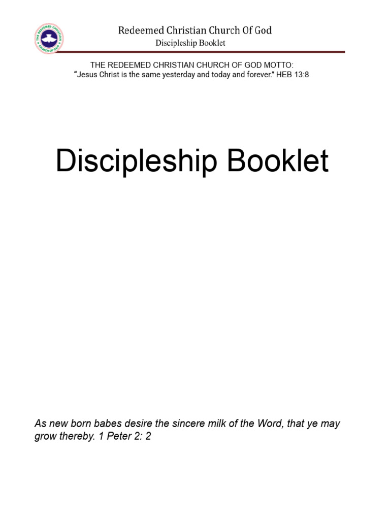 RCCG Believers Manual+ (2) .Docx+ | PDF | Baptism | Born Again