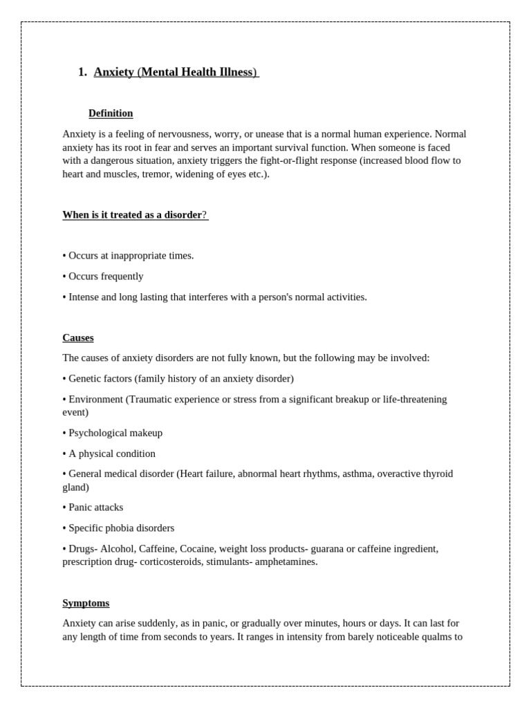 Understanding Anxiety Disorders and Treatment | PDF
