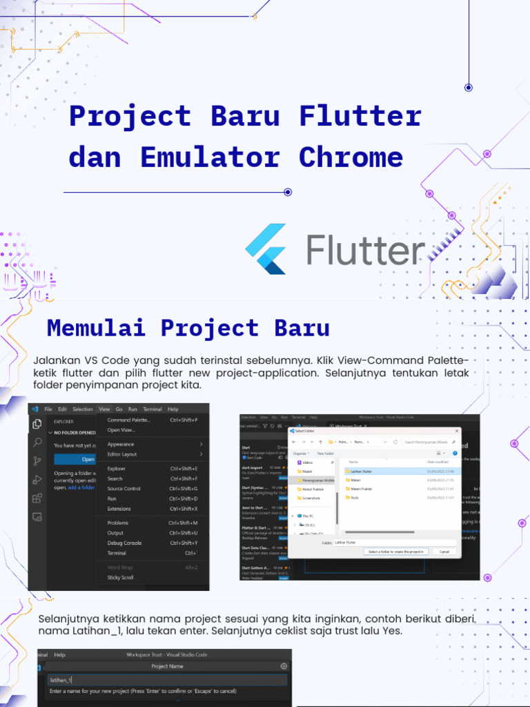 Memulai Project Flutter di Chrome | PDF