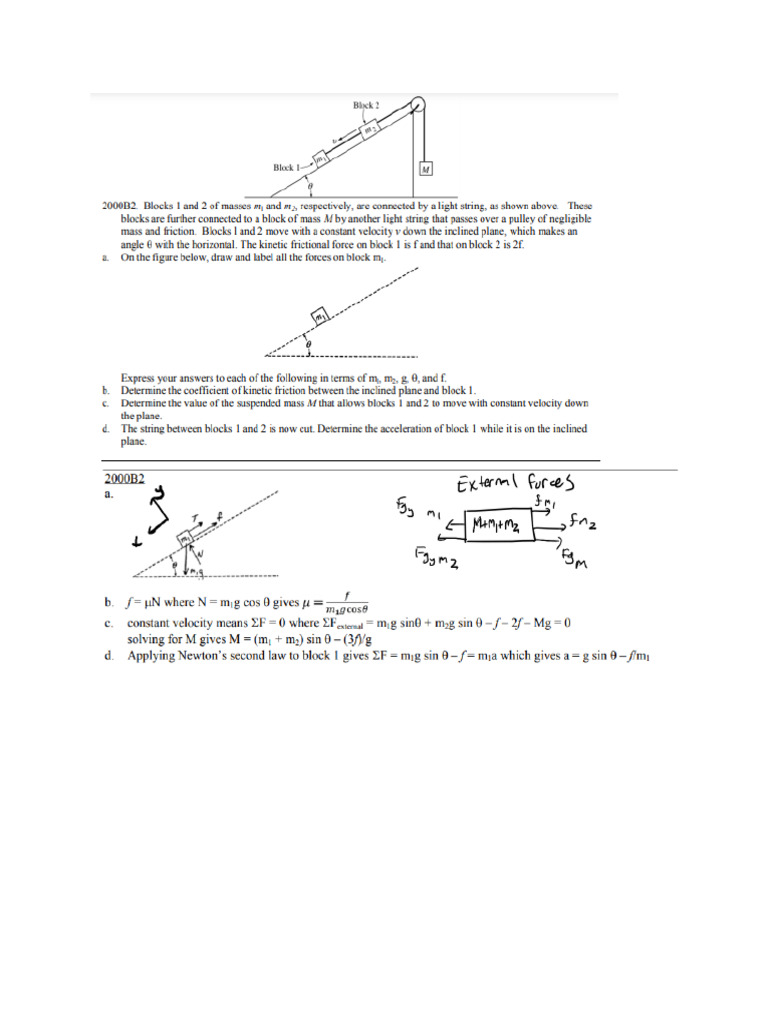 Chapter 4 Forces FRQ | PDF