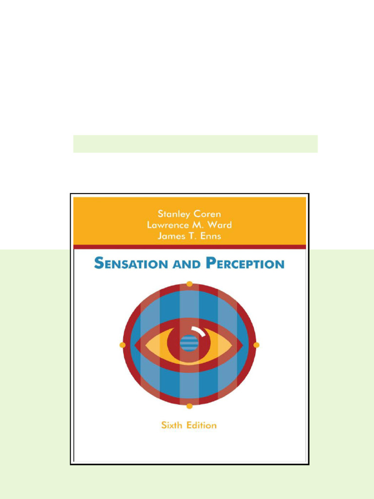 Sensation and Perception 6th By Stanley Coren Coren Stanley newest ...