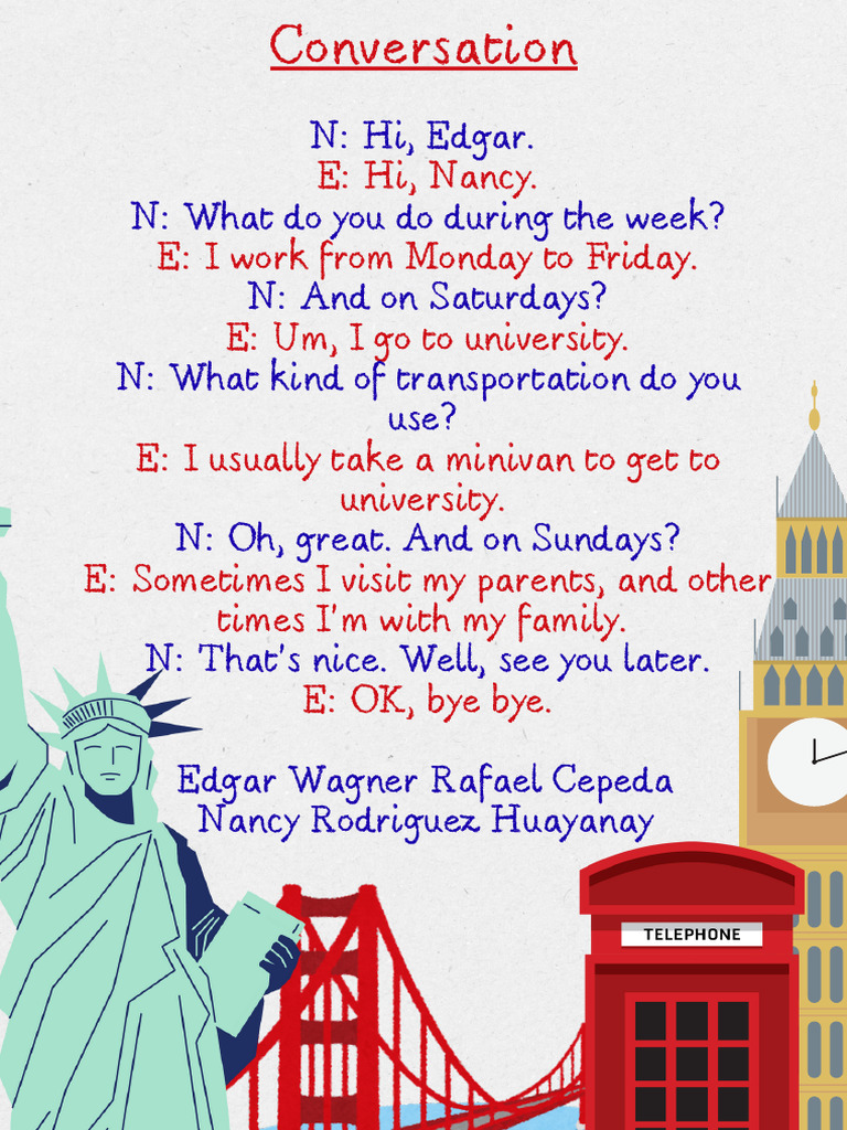 Weekly Routine of Edgar and Nancy | PDF