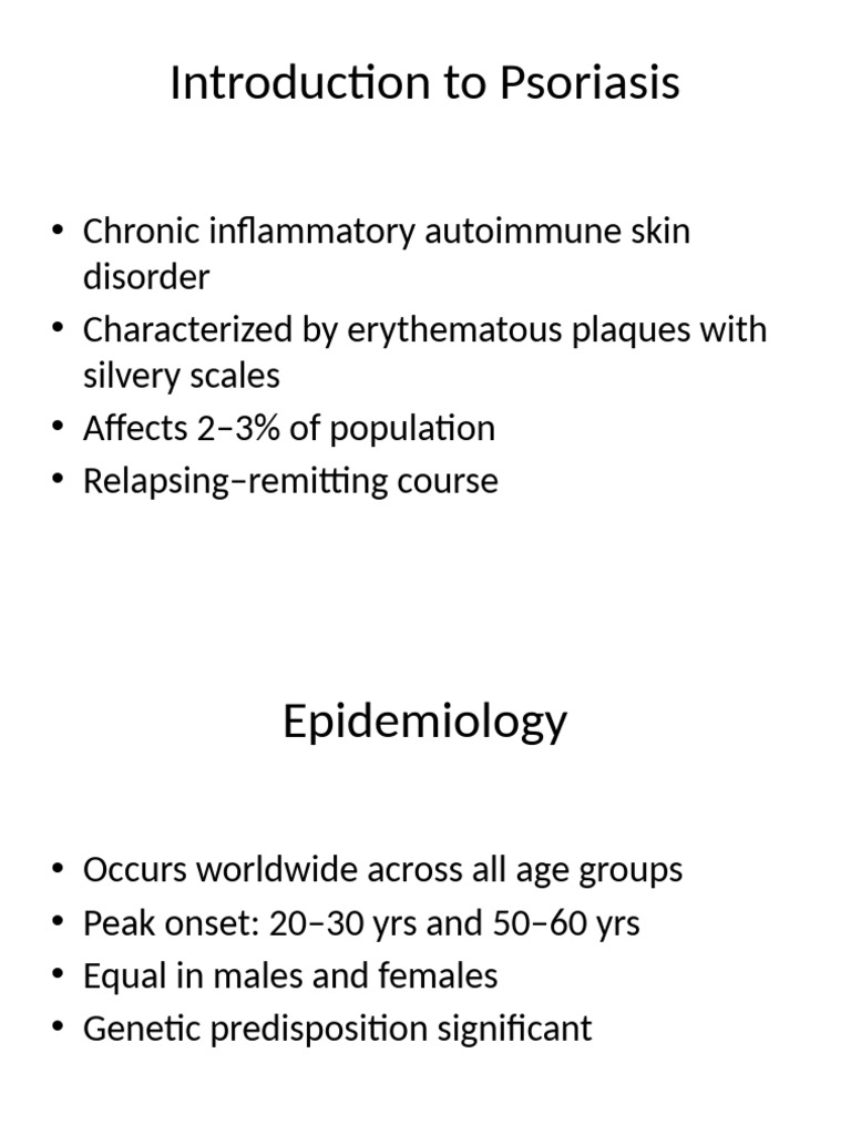 Psoriasis 30 Slide Detailed | PDF | Psoriasis | Human Diseases And ...