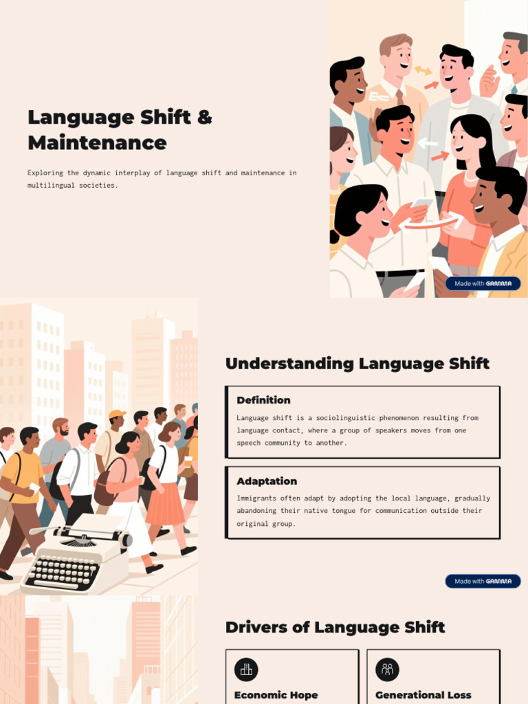 Language Shift and Maintenance | PDF | Multilingualism | First Language