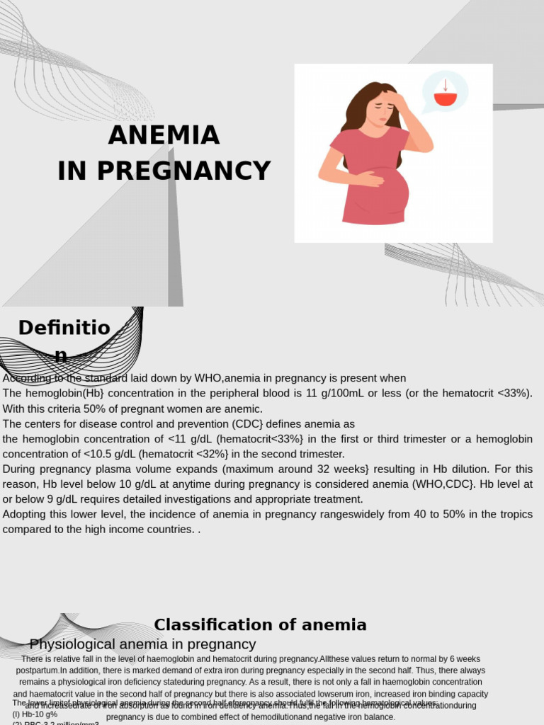 Understanding Anemia in Pregnancy | PDF | Anemia | Diseases And Disorders