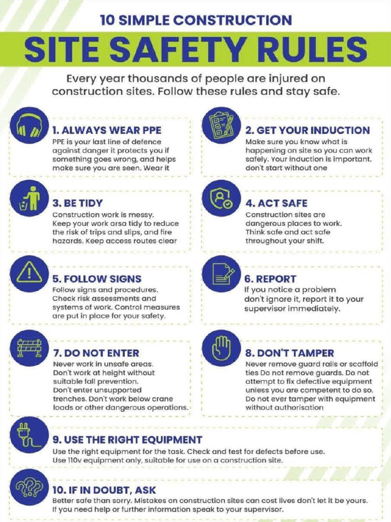Site Safety Rules | PDF