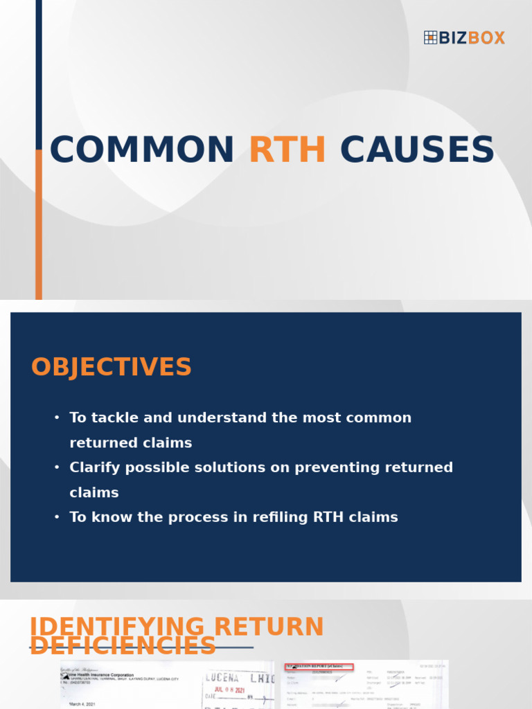 Common RTH Claim Deficiencies Explained | PDF | Xml | Computing