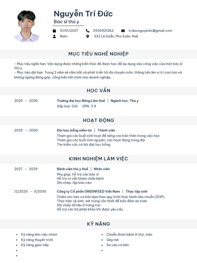 Nguyen Tri Duc TopCV. | PDF